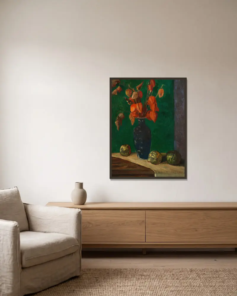 Winterkirschen von Mark Gertler gerahmt an einer Wand