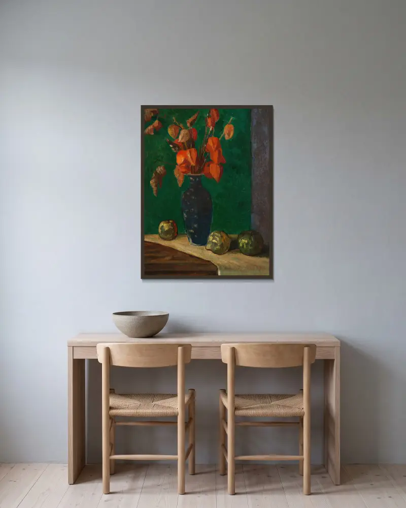 Winterkirschen von Mark Gertler gerahmt an einer Wand