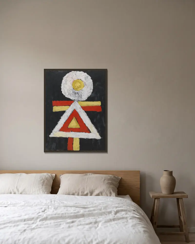 Geometrische Figur von Marsden Hartley gerahmt an einer Wand