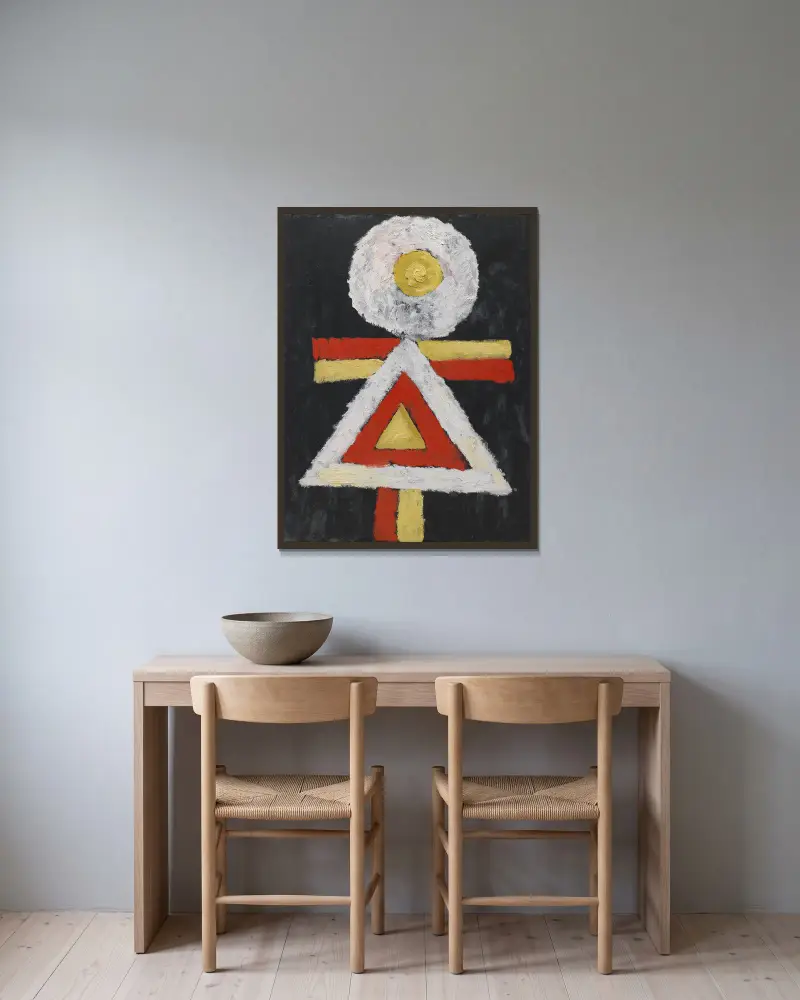 Geometrische Figur von Marsden Hartley gerahmt an einer Wand