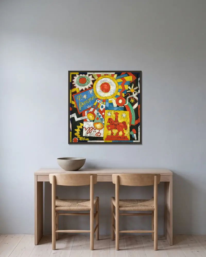 Himmel Sky Object, Marsden Hartley v rámu na stěně