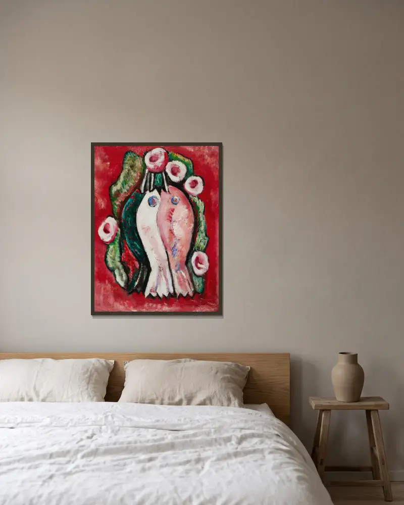 Tropische Fantasie von Marsden Hartley gerahmt an einer Wand