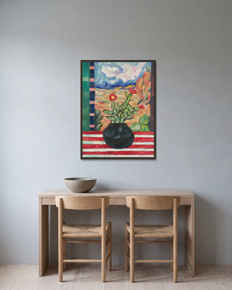 Bez názvu (zátiší), Marsden Hartley v rámu na stěně
