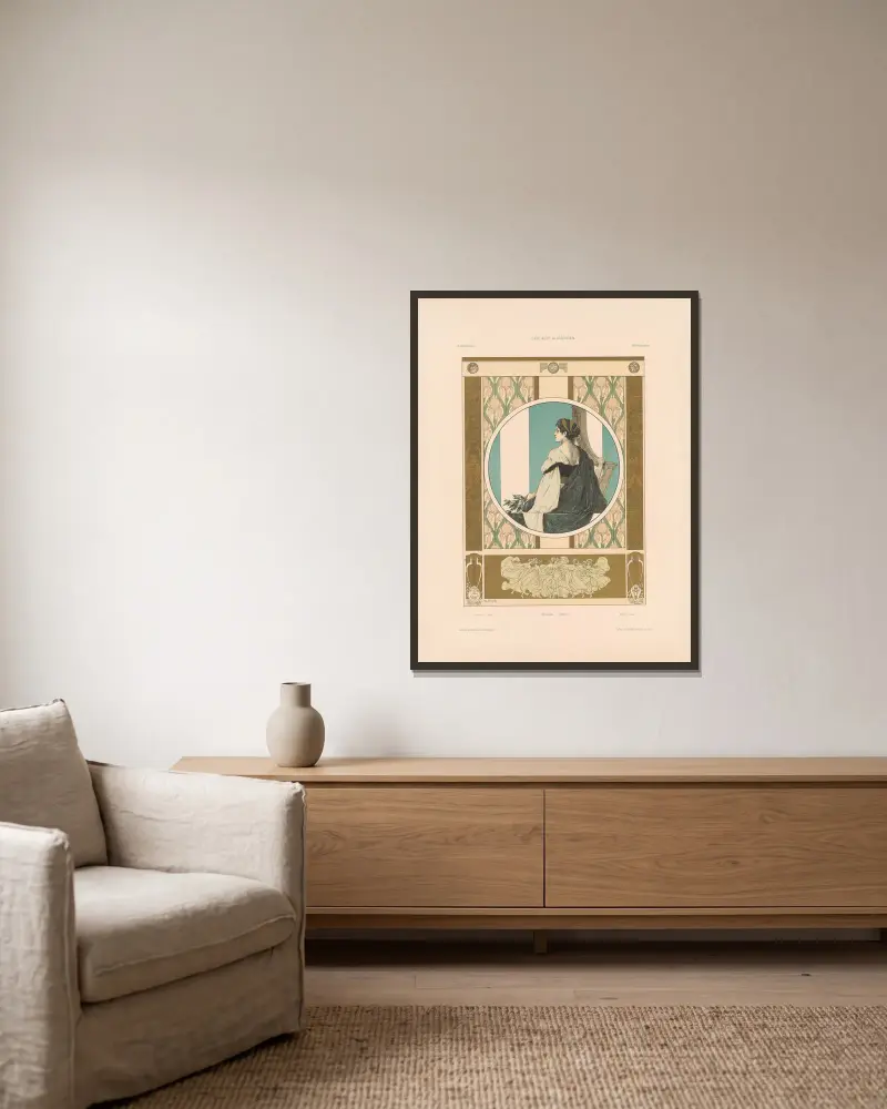 Allegorien, neue Folge Pl. 46 von Martin Gerlach gerahmt an einer Wand