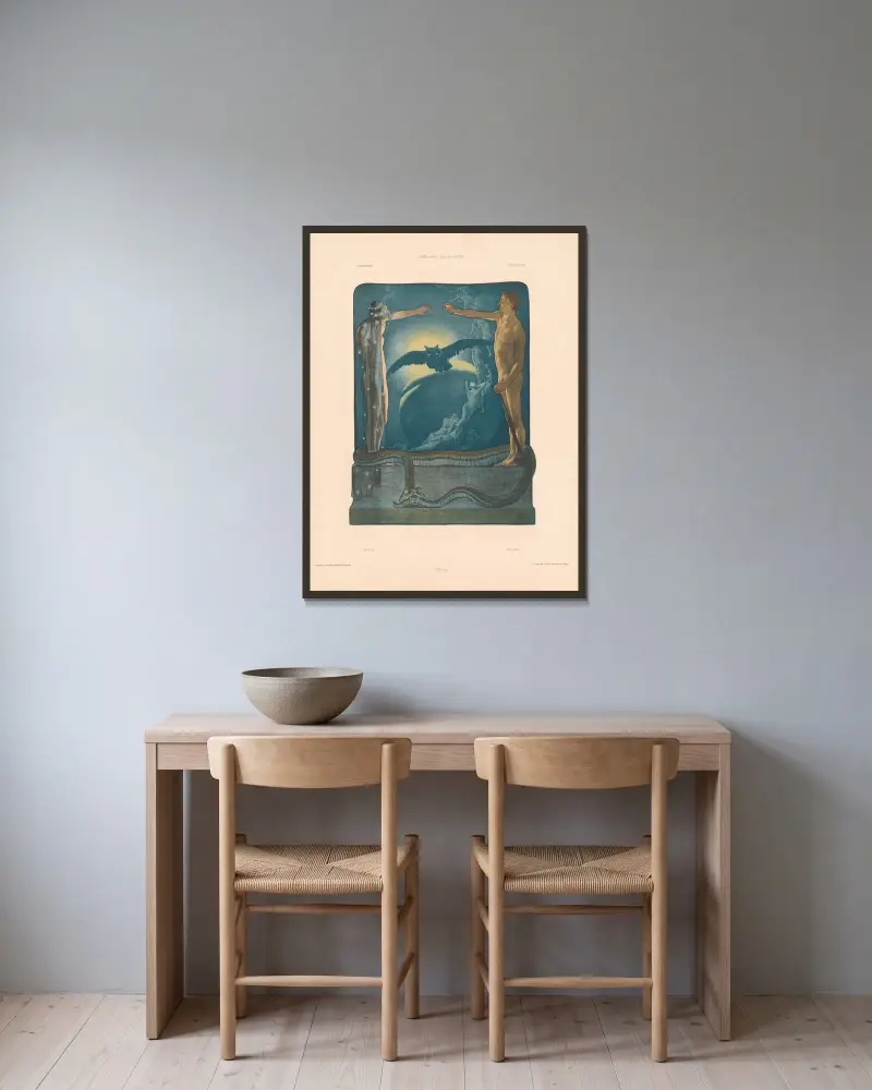 Allegorien, neue Folge Pl. 116 von Martin Gerlach gerahmt an einer Wand