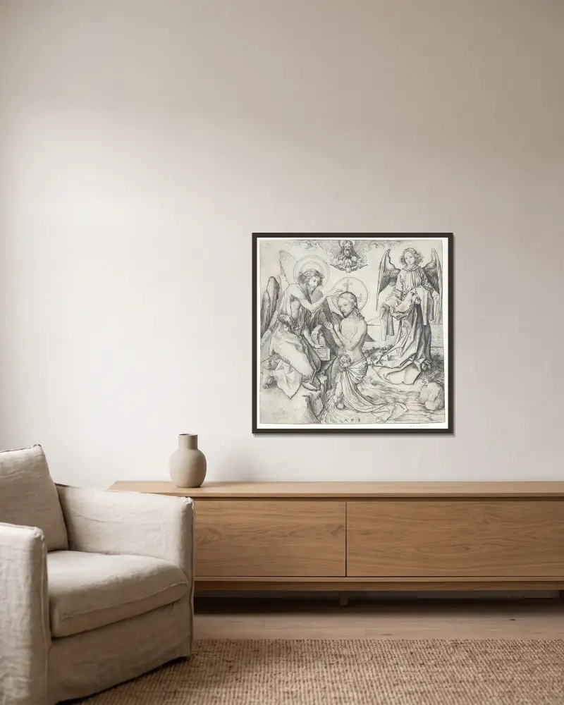 Chrzest Jezusa, Martin Schongauer w ramie na ścianie