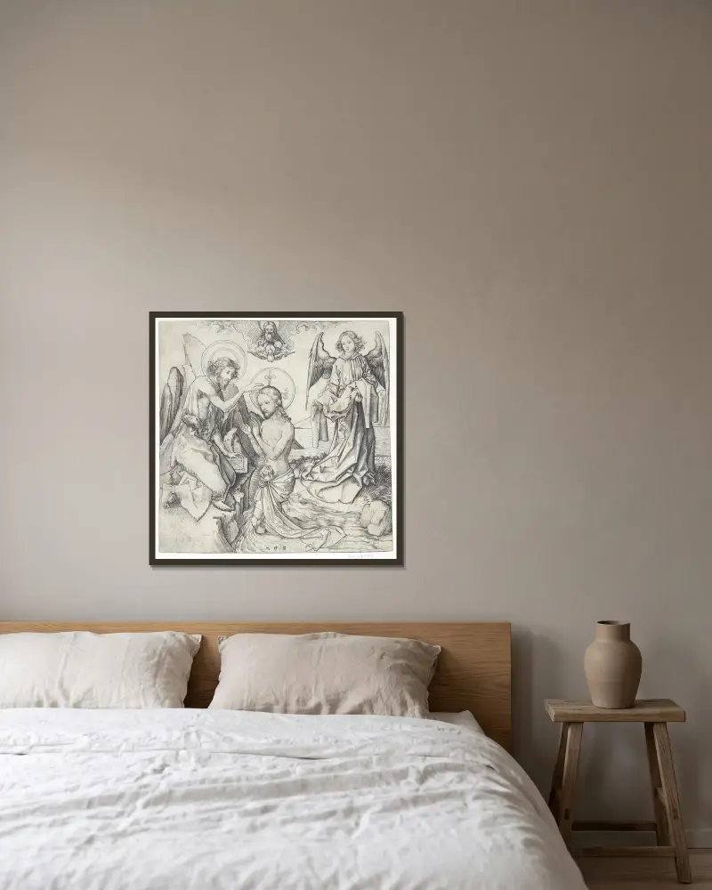 Chrzest Jezusa, Martin Schongauer w ramie na ścianie