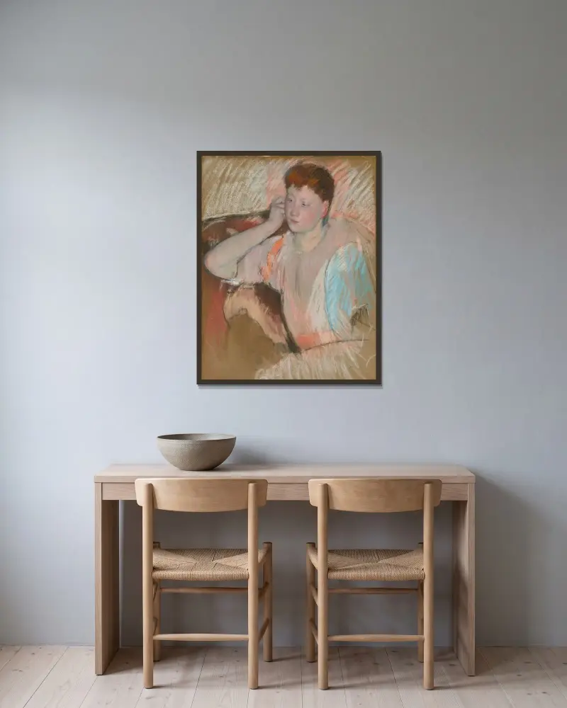 Clarissa von Mary Cassatt gerahmt an einer Wand