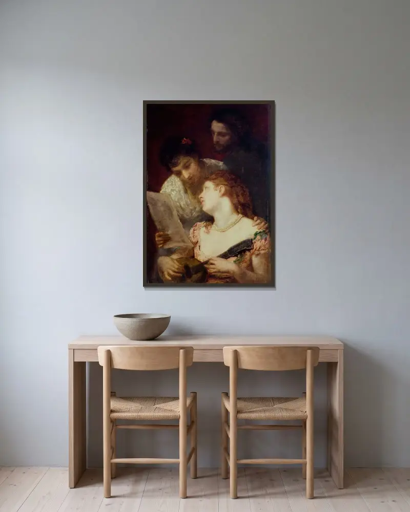 Muzyka (przyjęcie muzyczne), Mary Cassatt w ramie na ścianie