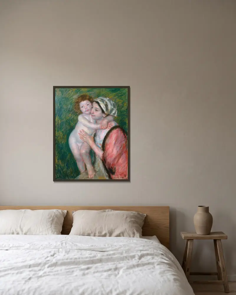 Mother and Child, 1914 – nr 1 av Mary Cassatt inramad på en vägg