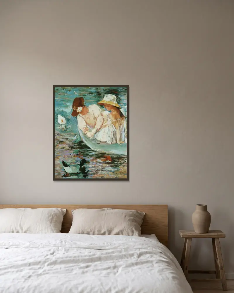 Sommer von Mary Cassatt gerahmt an einer Wand
