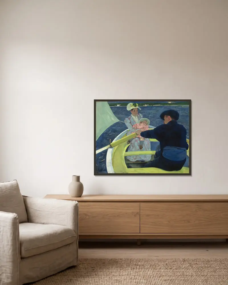 Przejażdżka łódką, Mary Cassatt w ramie na ścianie