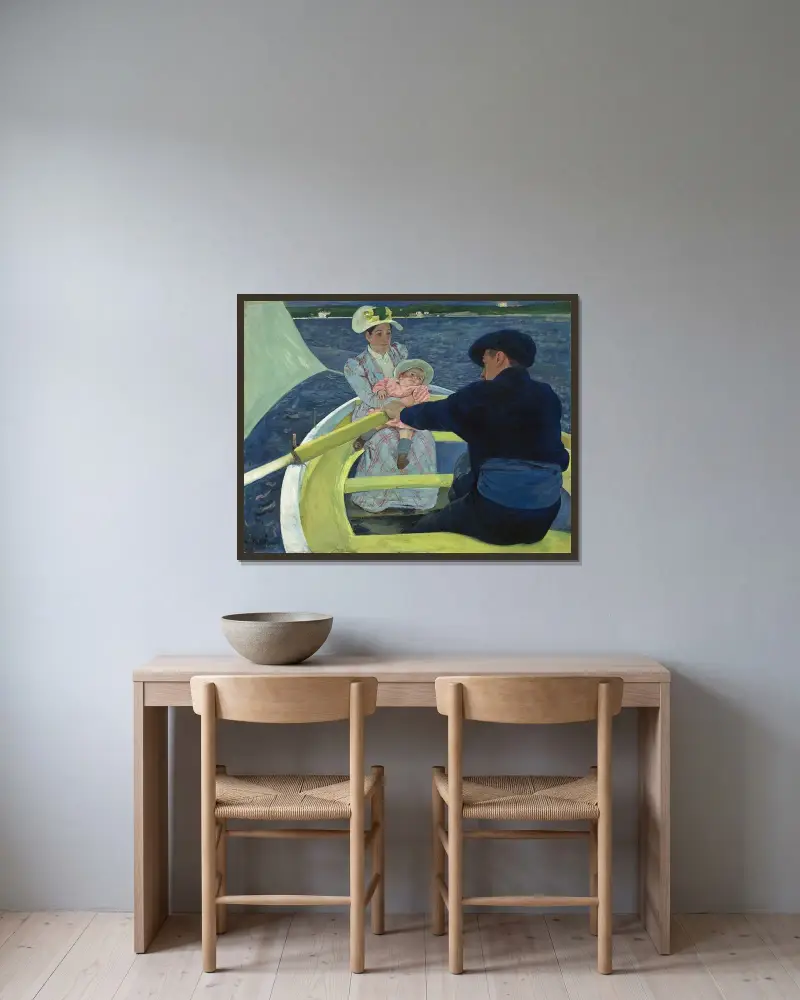 Przejażdżka łódką, Mary Cassatt w ramie na ścianie
