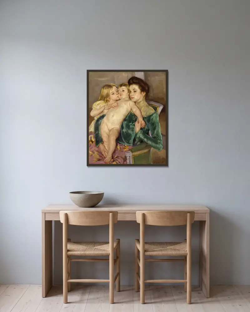 Mateřská láska, Mary Cassatt v rámu na stěně