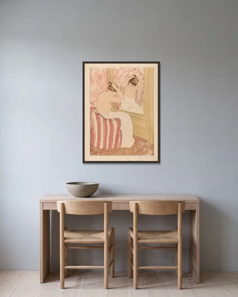 Fryzura – nr 1, Mary Cassatt w ramie na ścianie