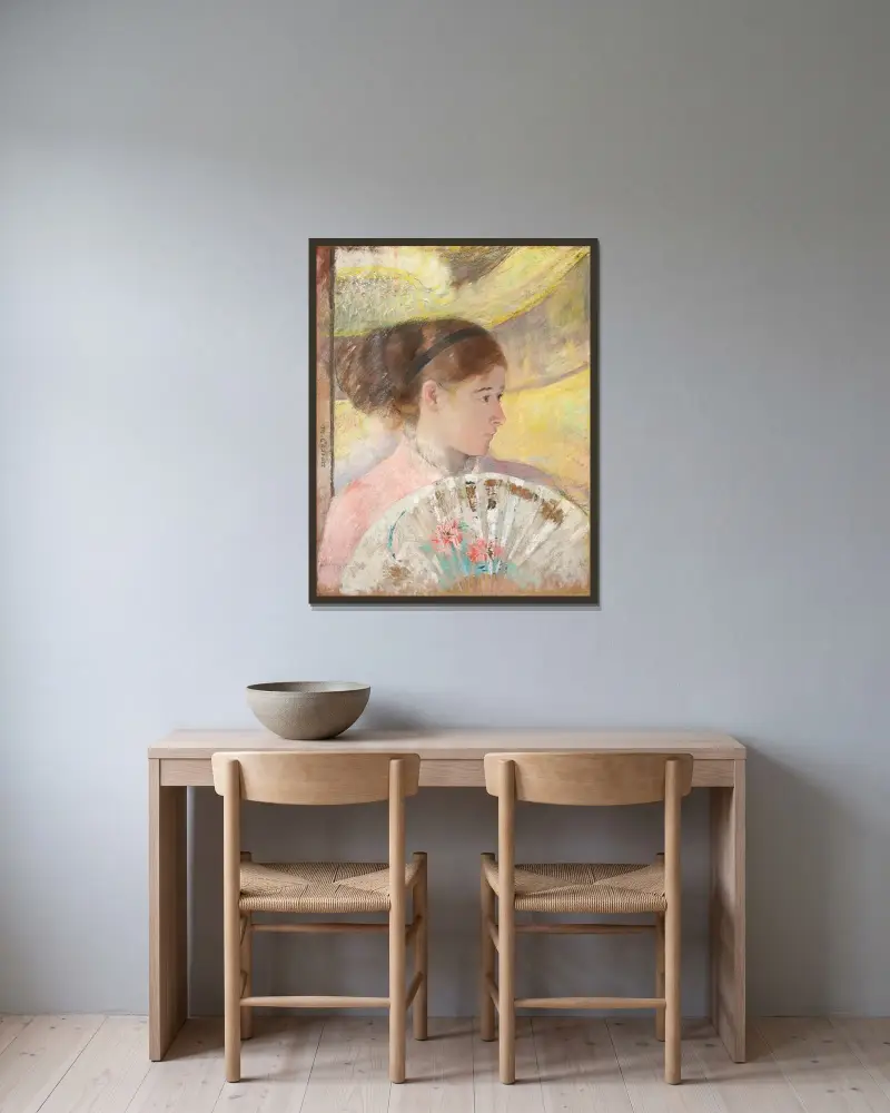 Młoda dama w loży patrząca w prawo, Mary Cassatt w ramie na ścianie