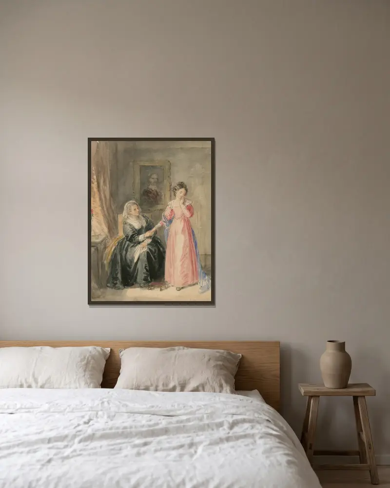 Eine Szene aus All's Well That Ends Well 2 von John Massey Wright gerahmt an einer Wand