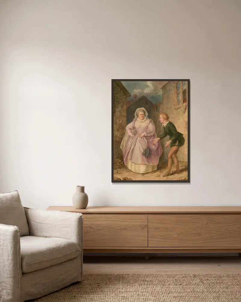 Illustrationen zu Shakespeare Pl. 15 von John Massey Wright gerahmt an einer Wand