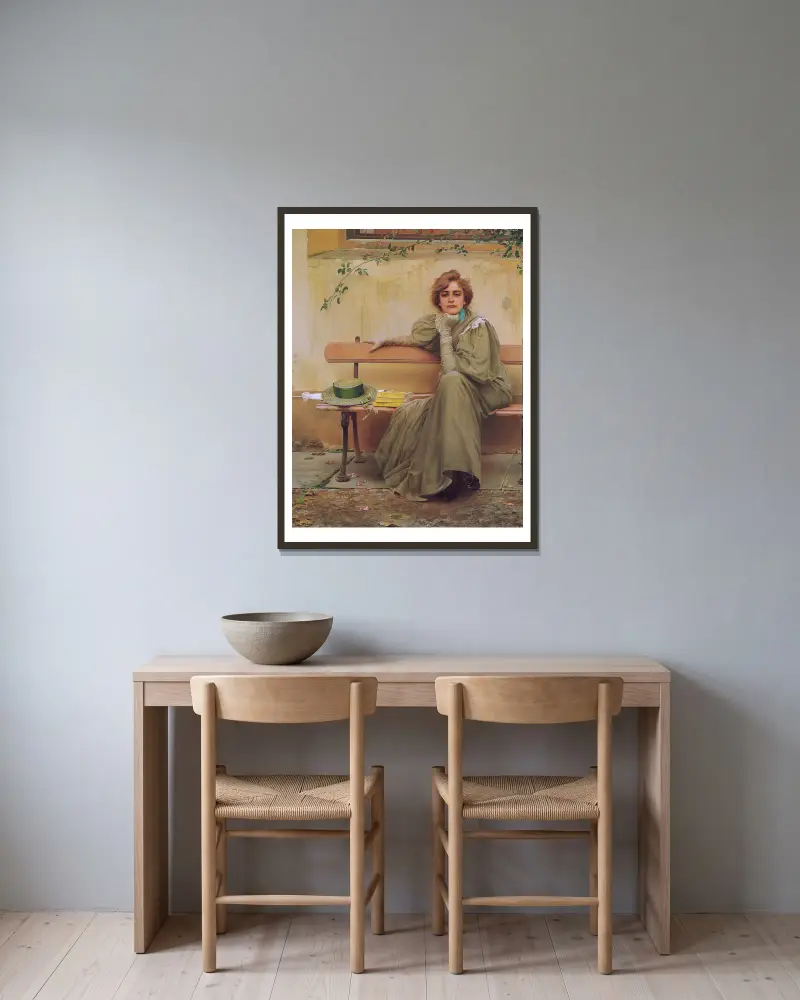 Dreams av Vittorio Matteo Corcos inramad på en vägg