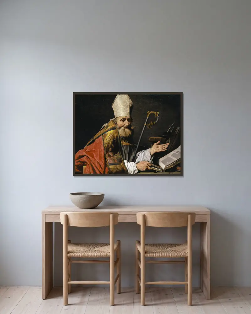 Svatý Ambrož, Matthias Stom v rámu na stěně