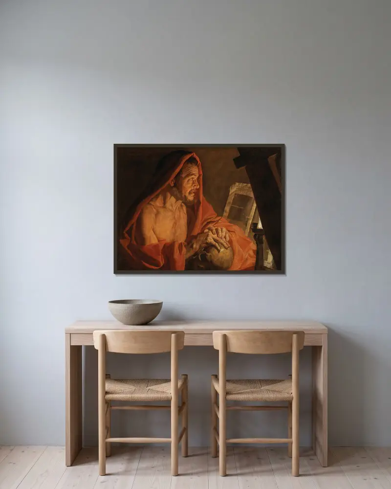 Saint Jerome, Matthias Stom v rámu na stěně