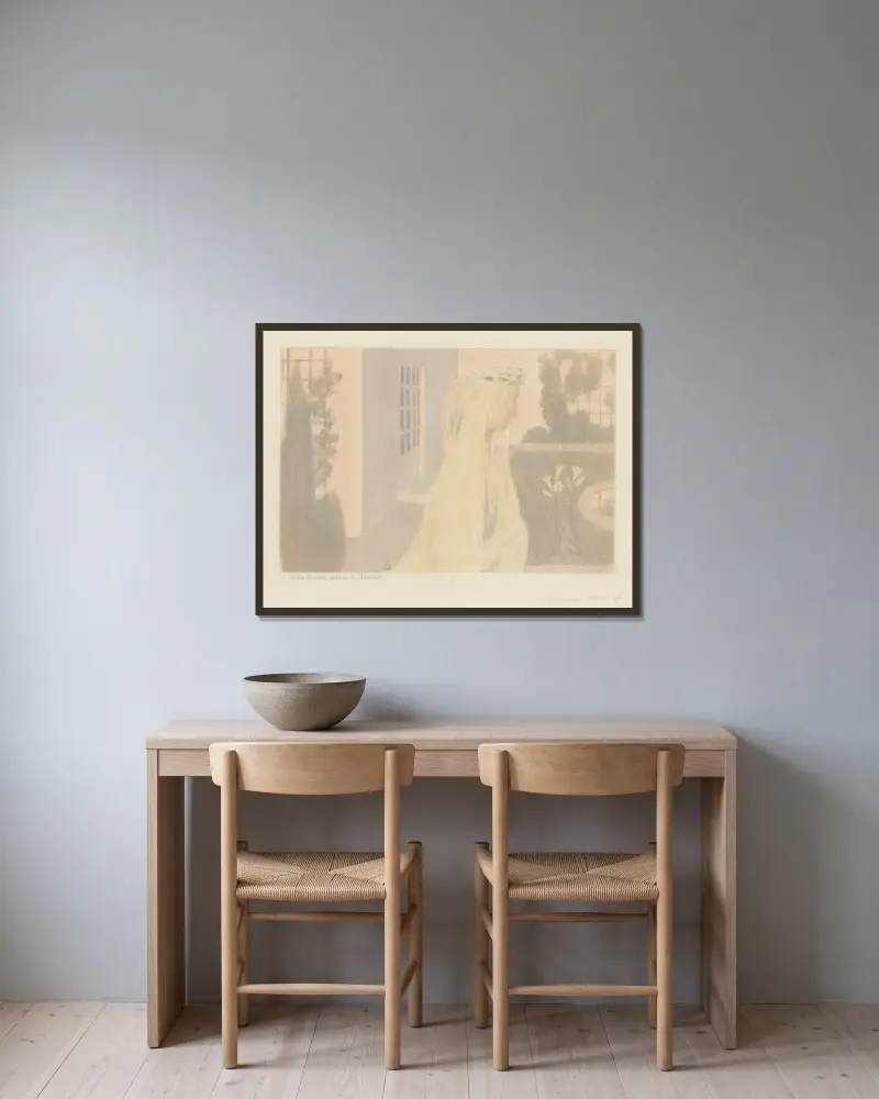 Das Leben wird kostbar, diskret von Maurice Denis gerahmt an einer Wand