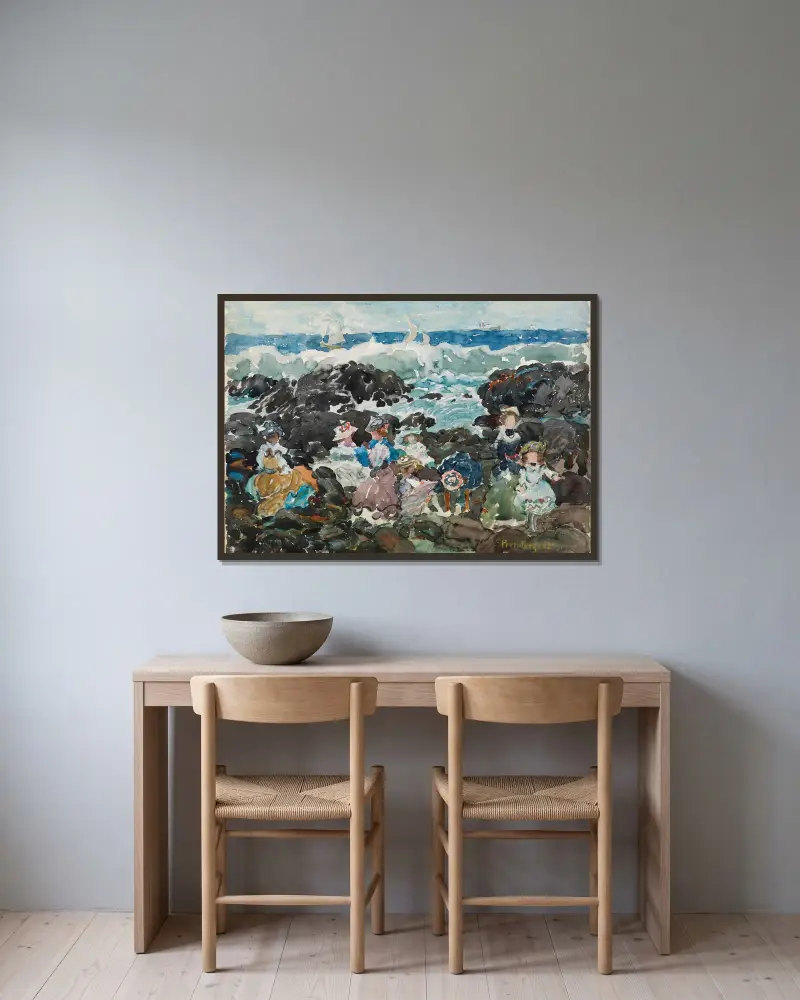 Surf, Cohasset, Maurice Prendergast w ramie na ścianie