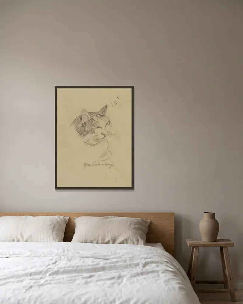 Głowa kota, Max Beckmann w ramie na ścianie