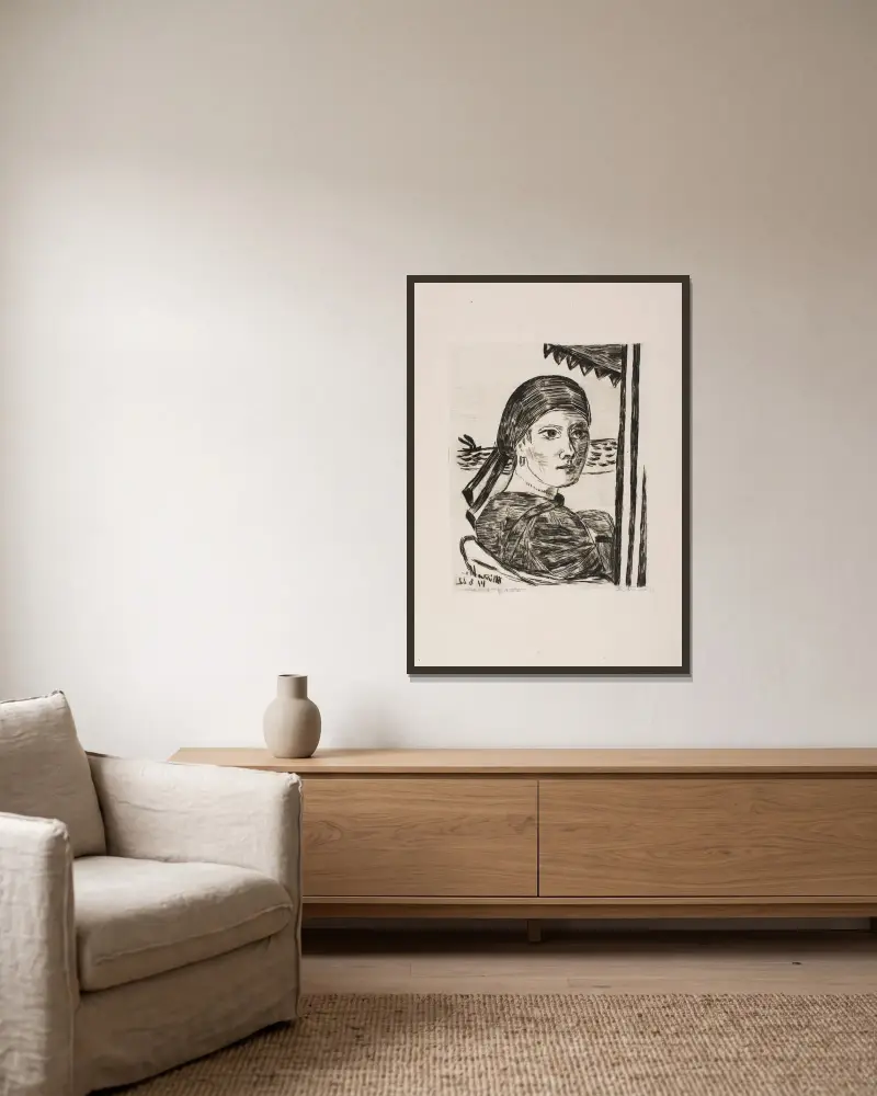 Minette, Max Beckmann w ramie na ścianie