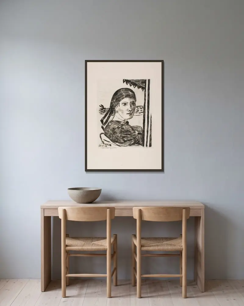 Minette, Max Beckmann w ramie na ścianie