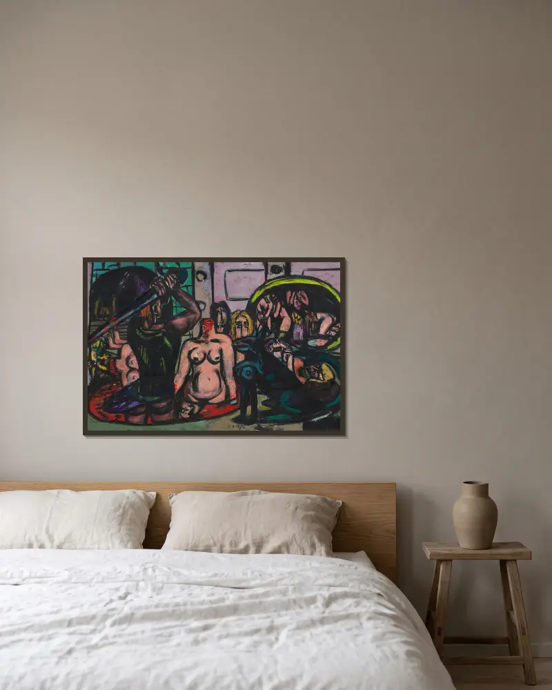 Perseova poslední povinnost, Max Beckmann v rámu na stěně