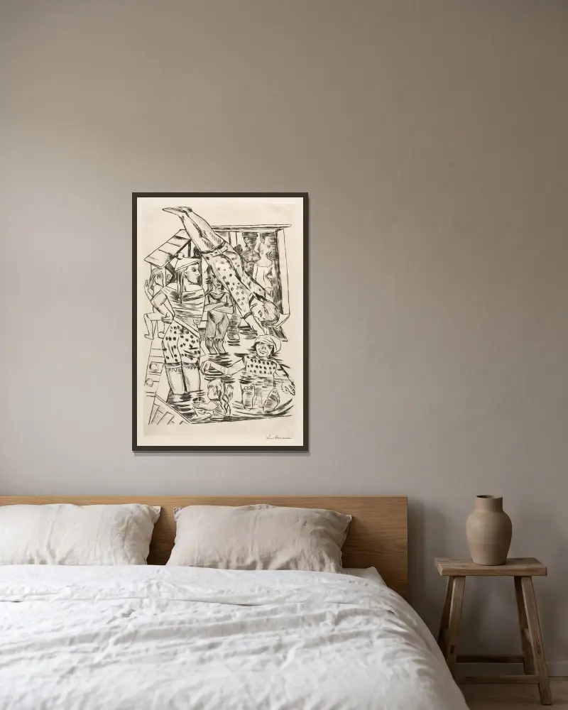 Dámské koupání, Max Beckmann v rámu na stěně