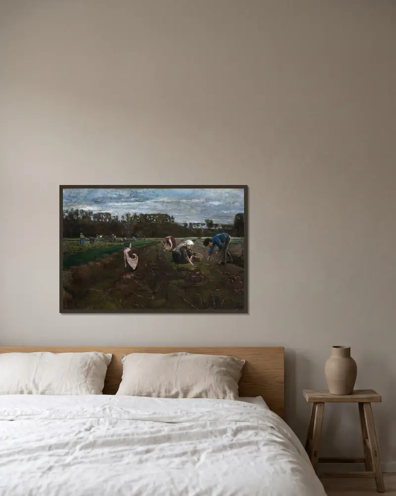 Bramborová sklizeň, Max Liebermann v rámu na stěně