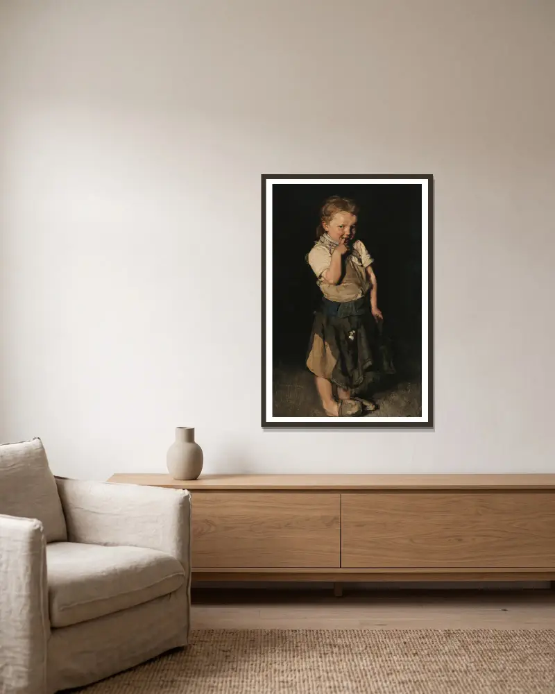 Des Schuhmachers Tochter von Max Liebermann gerahmt an einer Wand
