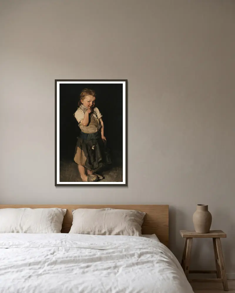 Des Schuhmachers Tochter von Max Liebermann gerahmt an einer Wand