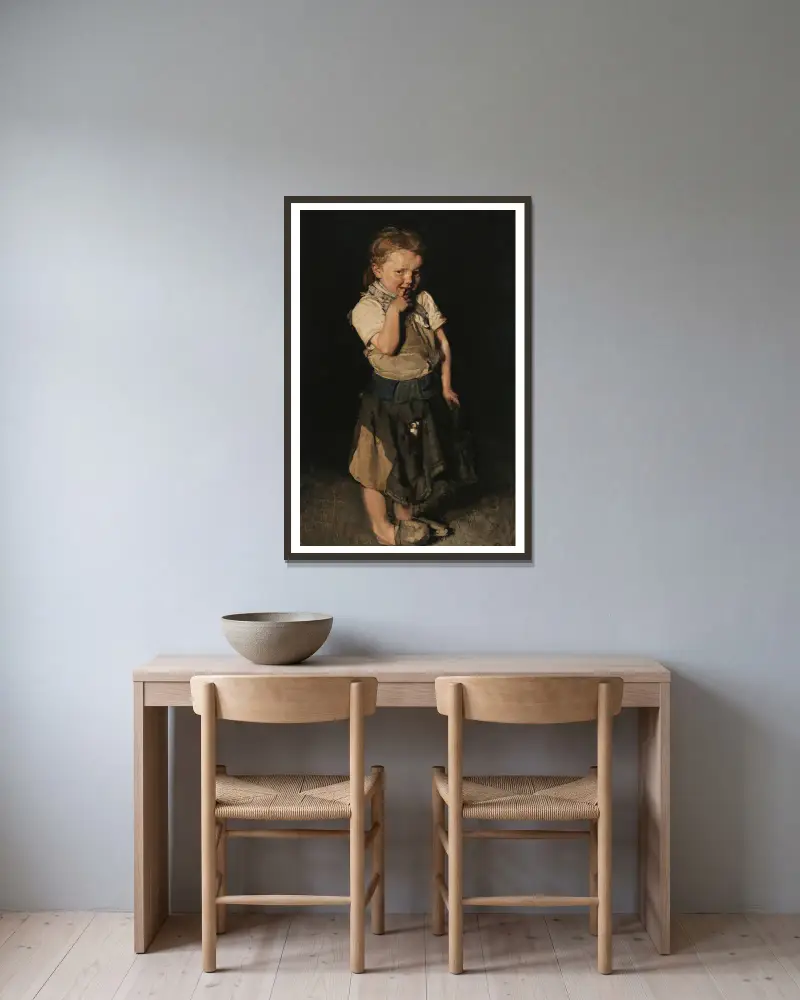 Des Schuhmachers Tochter von Max Liebermann gerahmt an einer Wand