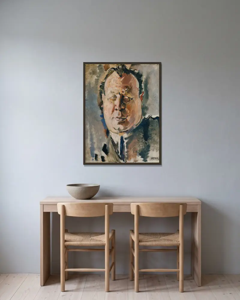 Herec Emil Jannings, Max Oppenheimer v rámu na stěně