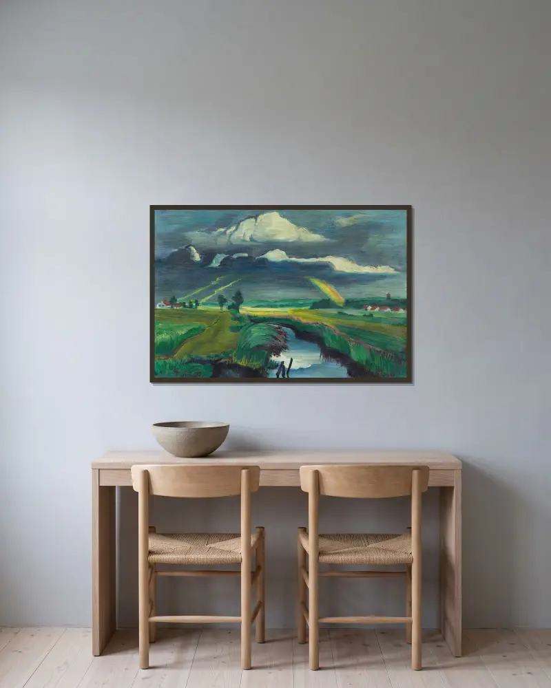 Przechodząca burza, Hermann Max Pechstein w ramie na ścianie