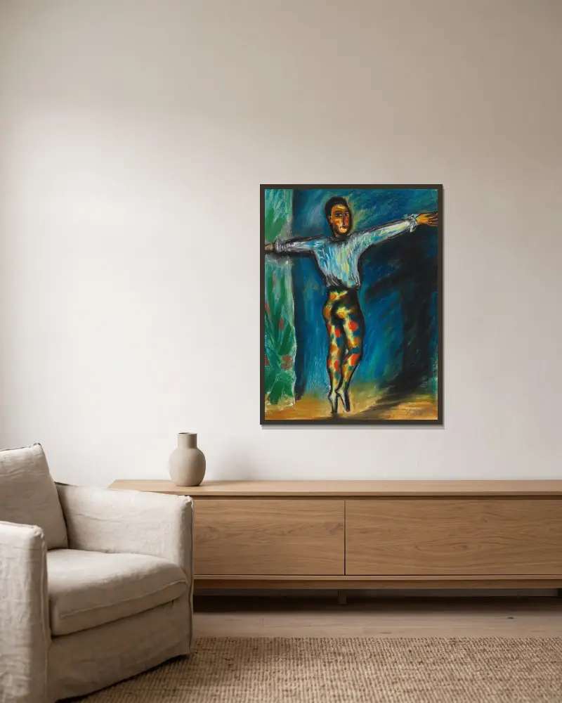 Artystka variété, Hermann Max Pechstein w ramie na ścianie