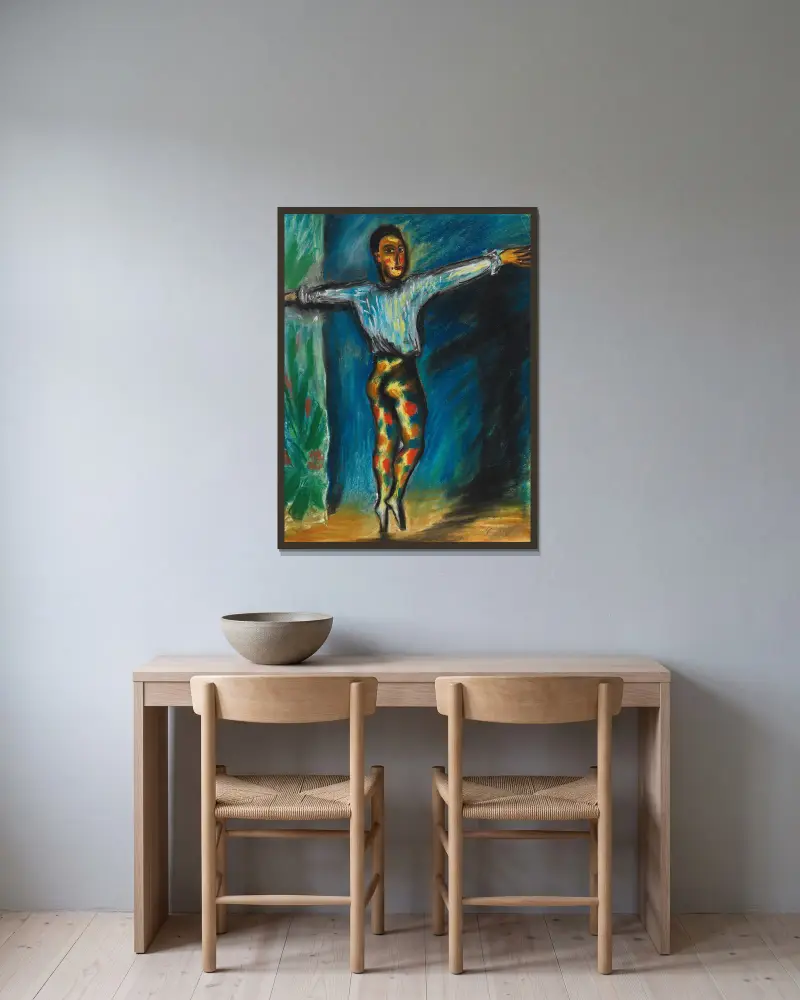 Artystka variété, Hermann Max Pechstein w ramie na ścianie