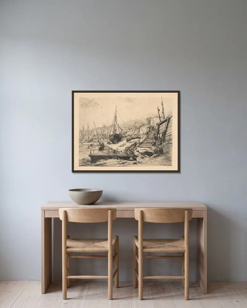 At Concarneau av Maxime Lalanne inramad på en vägg