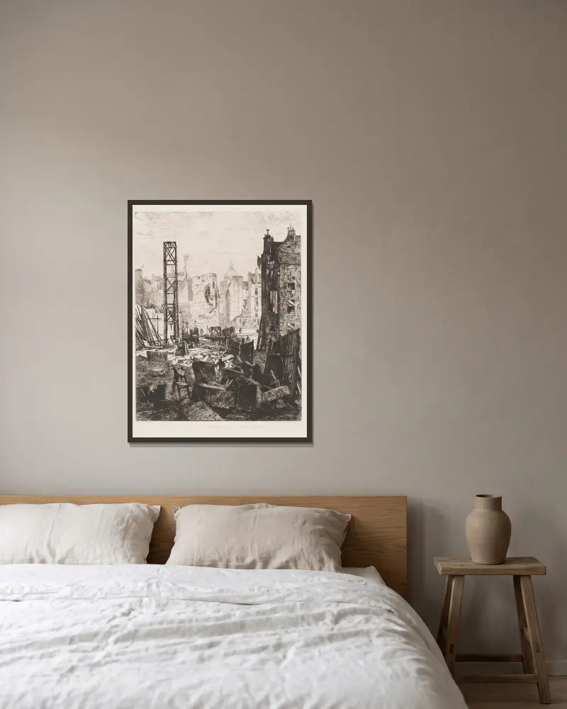 Abrissarbeiten für die Eröffnung des Boulevard Saint-Germain von Maxime Lalanne gerahmt an einer Wand