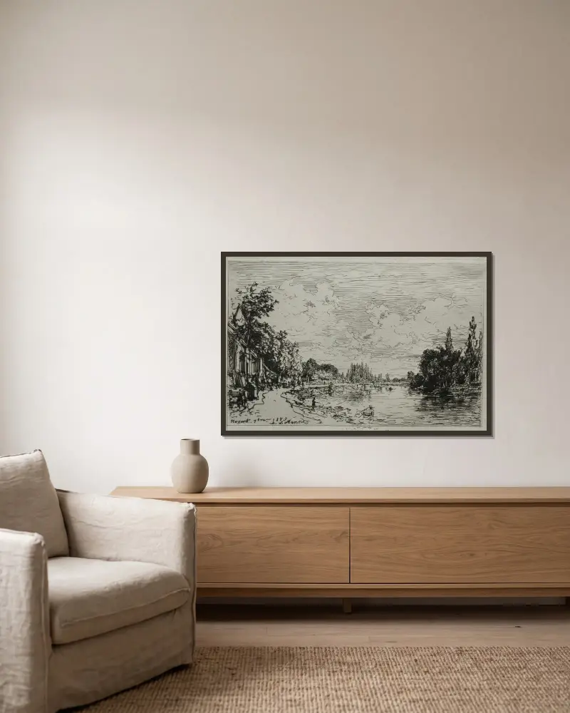 Noyant von Maxime Lalanne gerahmt an einer Wand
