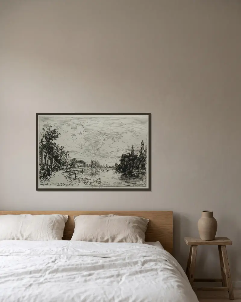 Noyant von Maxime Lalanne gerahmt an einer Wand