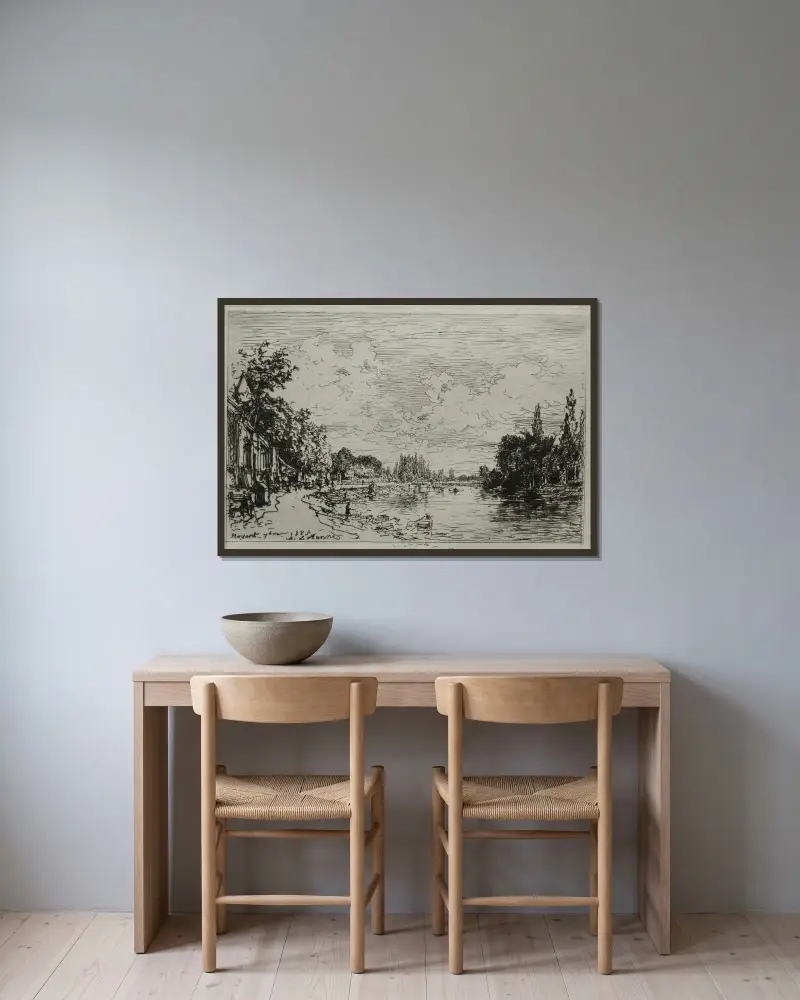 Noyant von Maxime Lalanne gerahmt an einer Wand