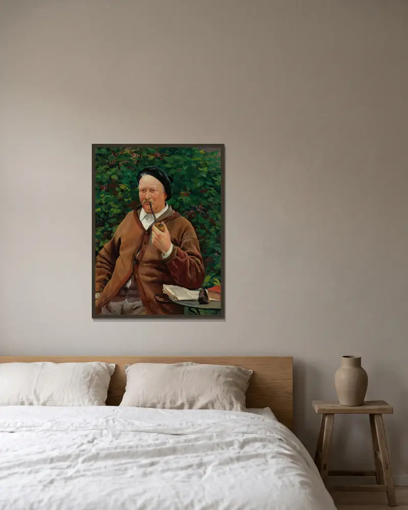 Der Vater des Künstlers von Maximilien Luce gerahmt an einer Wand