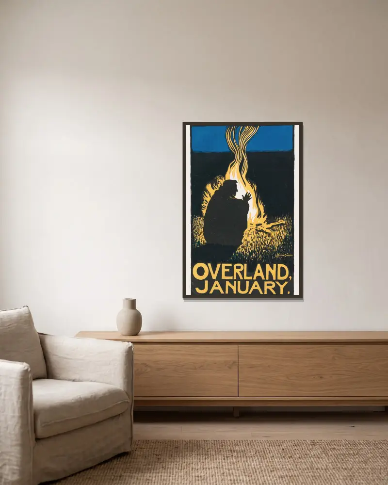 Overland; January, Maynard Dixon w ramie na ścianie