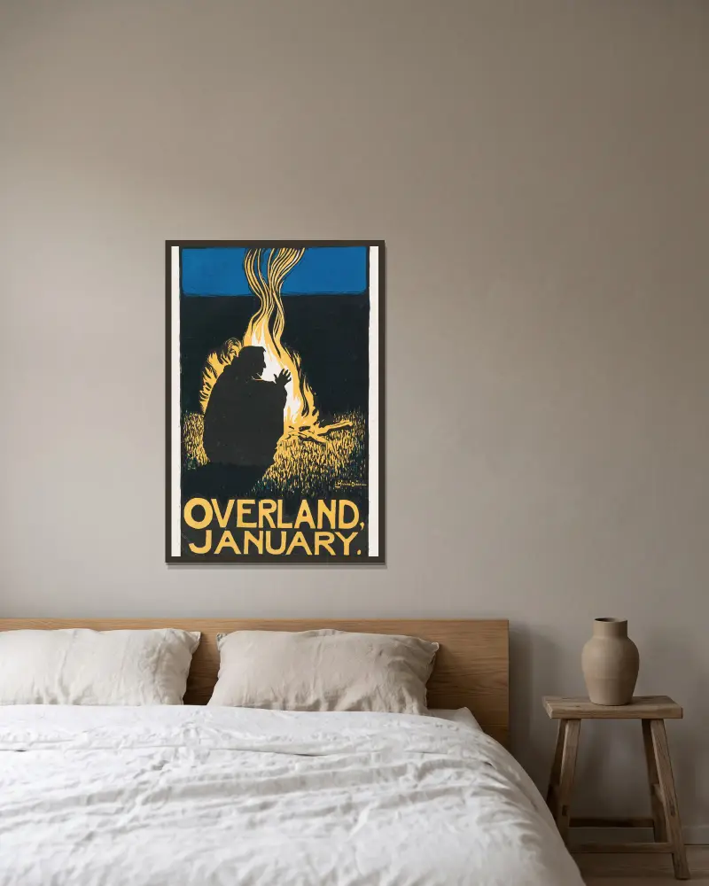 Overland; January, Maynard Dixon w ramie na ścianie