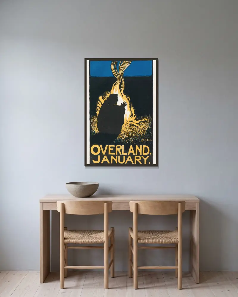 Overland; January, Maynard Dixon w ramie na ścianie