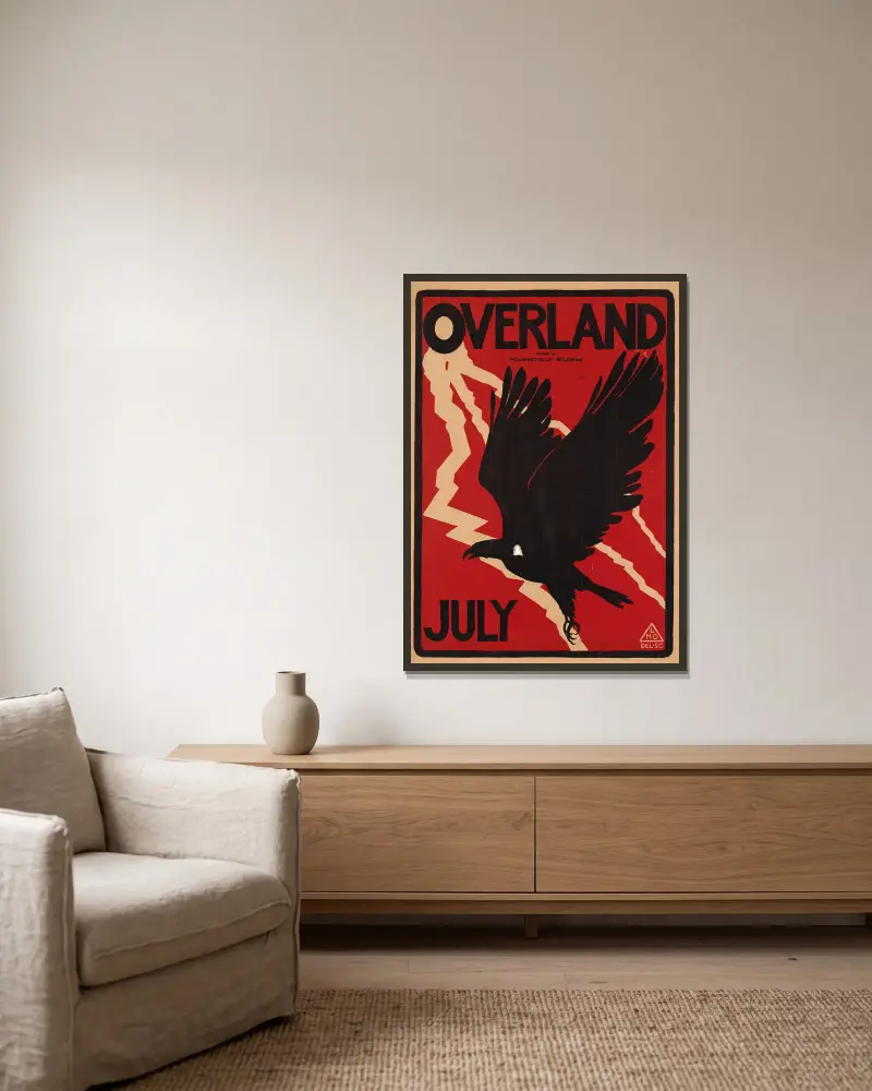 Overland, July, Maynard Dixon w ramie na ścianie